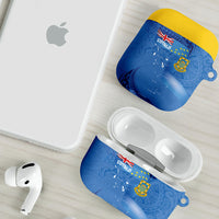 Tuvalu Heritage AirPods Case Map of the Islands and Polynesia Pattern