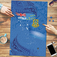 Tuvalu Heritage Puzzle Map of the Islands and Polynesia Pattern