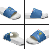 Tuvalu Heritage Slide Sandals Map of the Islands and Polynesia Pattern