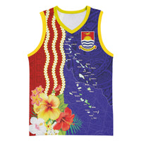 Kiribati Heritage Basketball Jersey Map of the Islands and Polynesia Pattern