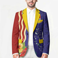 Kiribati Heritage Blazer Map of the Islands and Polynesia Pattern