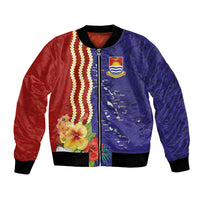 Kiribati Heritage Bomber Jacket Map of the Islands and Polynesia Pattern