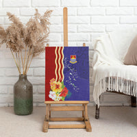 Kiribati Heritage Canvas Wall Art Map of the Islands and Polynesia Pattern