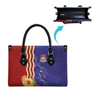 Kiribati Heritage Leather Bag Map of the Islands and Polynesia Pattern