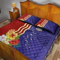 Kiribati Heritage Quilt Bed Set Map of the Islands and Polynesia Pattern