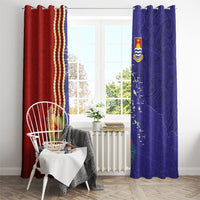 Kiribati Heritage Window Curtain Map of the Islands and Polynesia Pattern