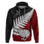 Aotearoa New Zealand Hoodie Silver Fern Kiwi Bird and NZ Map with Maori Tribal Red Style LT03 Pullover Hoodie Pink - Polynesian Pride