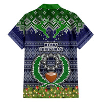 Pohnpei State Christmas Family Matching Off Shoulder Maxi Dress and Hawaiian Shirt Coat of Arms Beautiful Merry Xmas Snowflake LT03 - Polynesian Pride