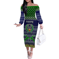 pohnpei-state-christmas-off-the-shoulder-long-sleeve-dress-coat-of-arms-beautiful-merry-xmas-snowflake
