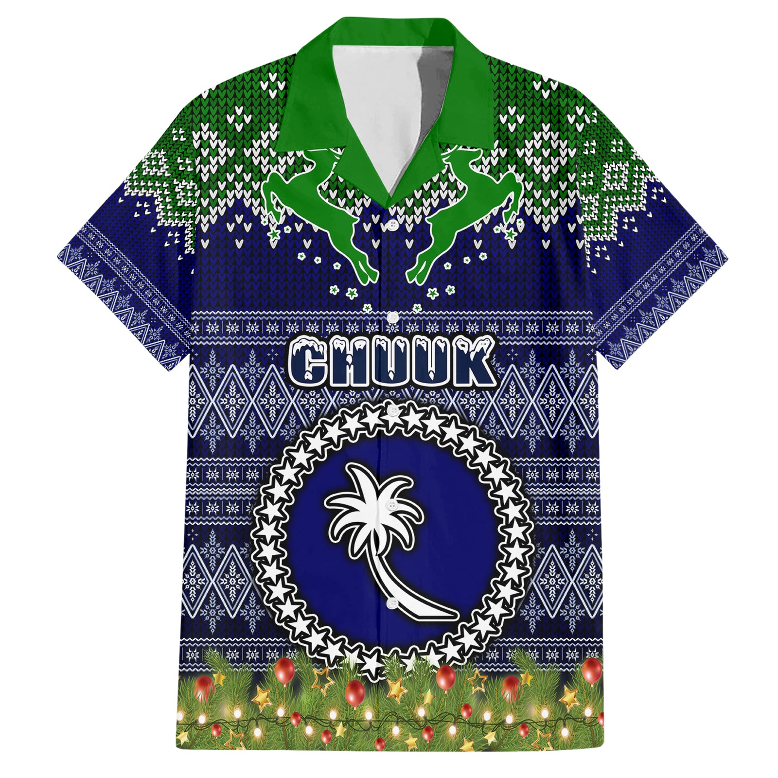 chuuk-state-christmas-hawaiian-shirt-coat-of-arms-beautiful-merry-xmas-snowflake