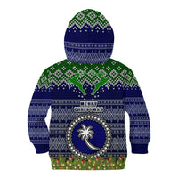 Chuuk State Christmas Kid Hoodie Coat of Arms Beautiful Merry Xmas Snowflake LT03 - Polynesian Pride