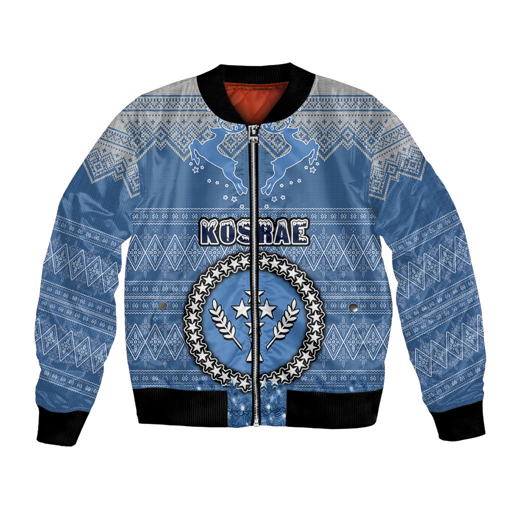 kosrae-christmas-bomber-jacket-coat-of-arms-beautiful-merry-xmas-snowflake