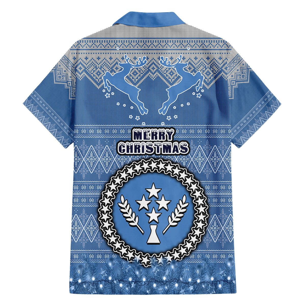 kosrae-christmas-family-matching-tank-maxi-dress-and-hawaiian-shirt-coat-of-arms-beautiful-merry-xmas-snowflake