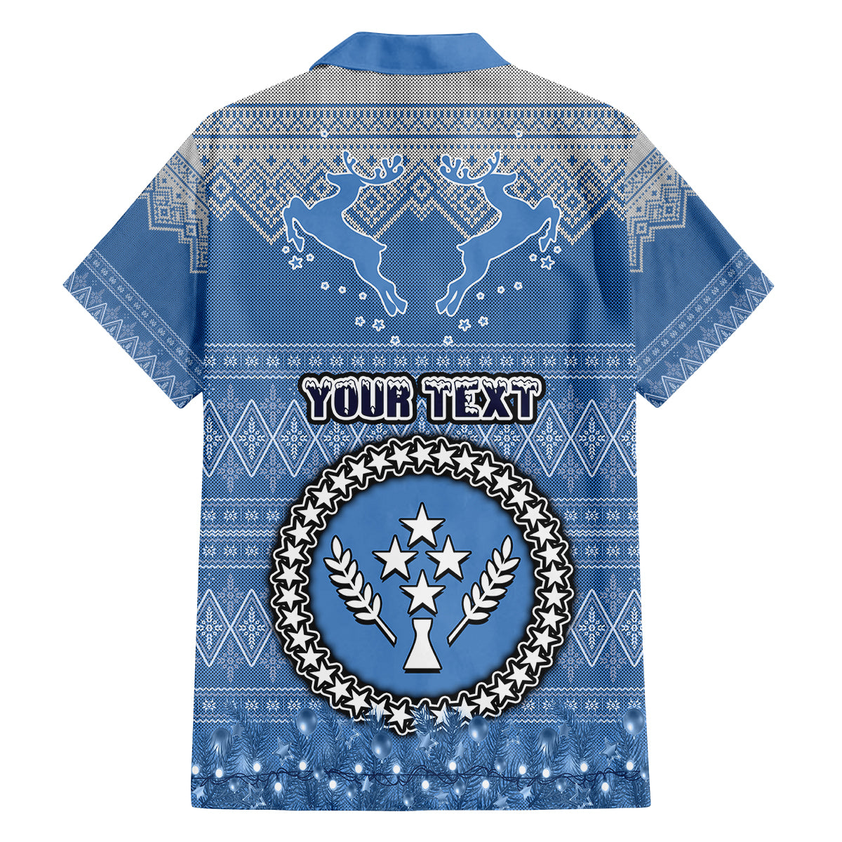 personalised-kosrae-christmas-family-matching-long-sleeve-bodycon-dress-and-hawaiian-shirt-coat-of-arms-beautiful-merry-xmas-snowflake
