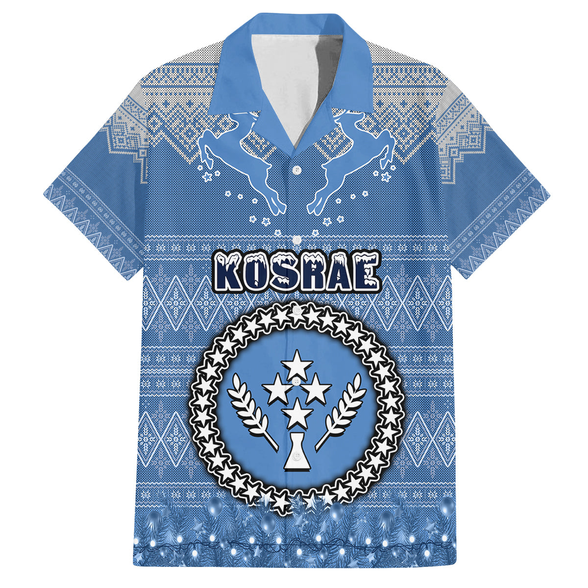 personalised-kosrae-christmas-family-matching-off-shoulder-maxi-dress-and-hawaiian-shirt-coat-of-arms-beautiful-merry-xmas-snowflake