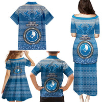 yap-christmas-family-matching-puletasi-dress-and-hawaiian-shirt-coat-of-arms-beautiful-merry-xmas-snowflake