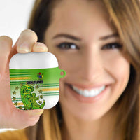 Cook Islands Va'a Race AirPods Case Te Tatau Tattoos Sporty Style Green-White Color - Polynesian Pride