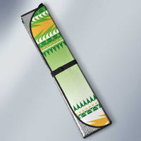 Cook Islands Va'a Race Auto Sun Shade Te Tatau Tattoos Sporty Style Green-White Color - Polynesian Pride