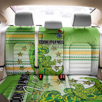 Cook Islands Va'a Race Back Car Seat Cover Te Tatau Tattoos Sporty Style Green-White Color - Polynesian Pride