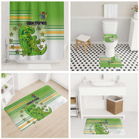 Cook Islands Va'a Race Bathroom Set Te Tatau Tattoos Sporty Style Green-White Color - Polynesian Pride