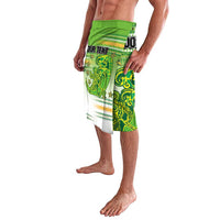 Personalised Cook Islands Va'a Race Lavalava Te Tatau Tattoos Sporty Style Green-White Color - Polynesian Pride