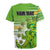 Personalised Cook Islands Va'a Race Rugby Jersey Te Tatau Tattoos Sporty Style Green-White Color - Polynesian Pride