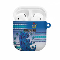 Cook Islands Va'a Race AirPods Case Te Tatau Tattoos Sporty Style Light Blue Color - Polynesian Pride