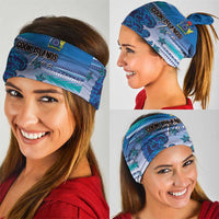 Cook Islands Va'a Race Neck Gaiter Te Tatau Tattoos Sporty Style Light Blue Color - Polynesian Pride