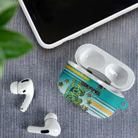 Cook Islands Va'a Race AirPods Case Te Tatau Tattoos Sporty Style Turquoise Color - Polynesian Pride