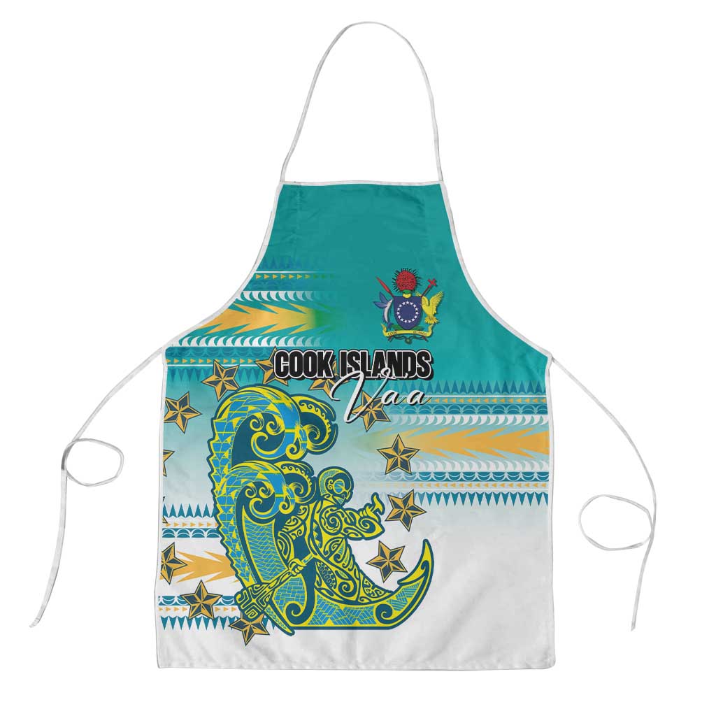 Cook Islands Va'a Race Apron Te Tatau Tattoos Sporty Style Turquoise Color - Polynesian Pride