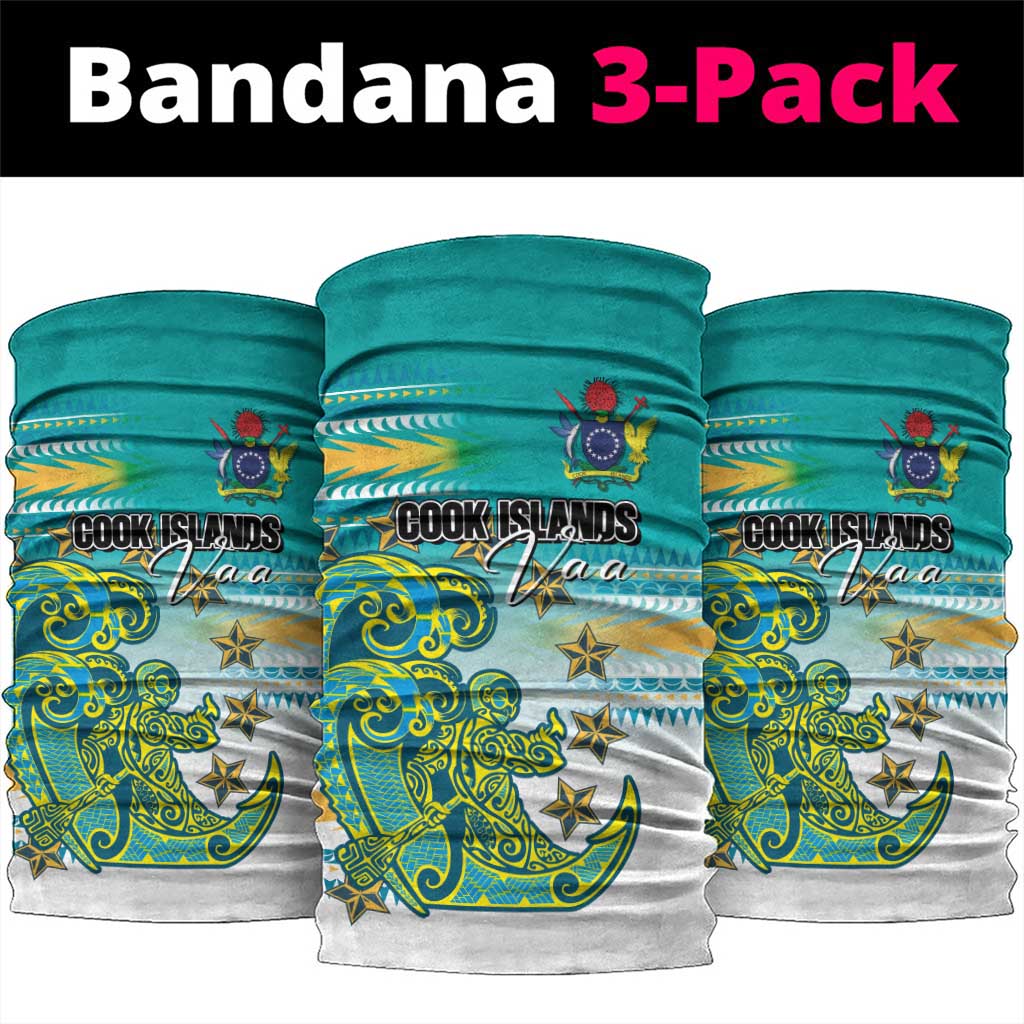 Cook Islands Va'a Race Neck Gaiter Te Tatau Tattoos Sporty Style Turquoise Color - Polynesian Pride