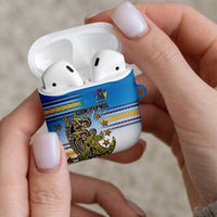 Cook Islands Va'a Race AirPods Case Te Tatau Tattoos Sporty Style Glory Blue Color - Polynesian Pride