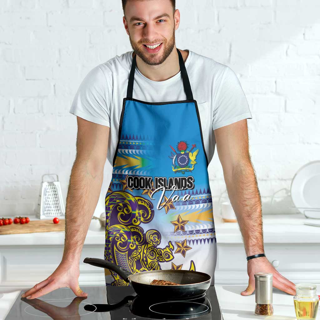 Cook Islands Va'a Race Apron Te Tatau Tattoos Sporty Style Glory Blue Color - Polynesian Pride