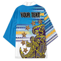 Personalised Cook Islands Va'a Race Kimono Te Tatau Tattoos Sporty Style Glory Blue Color - Polynesian Pride