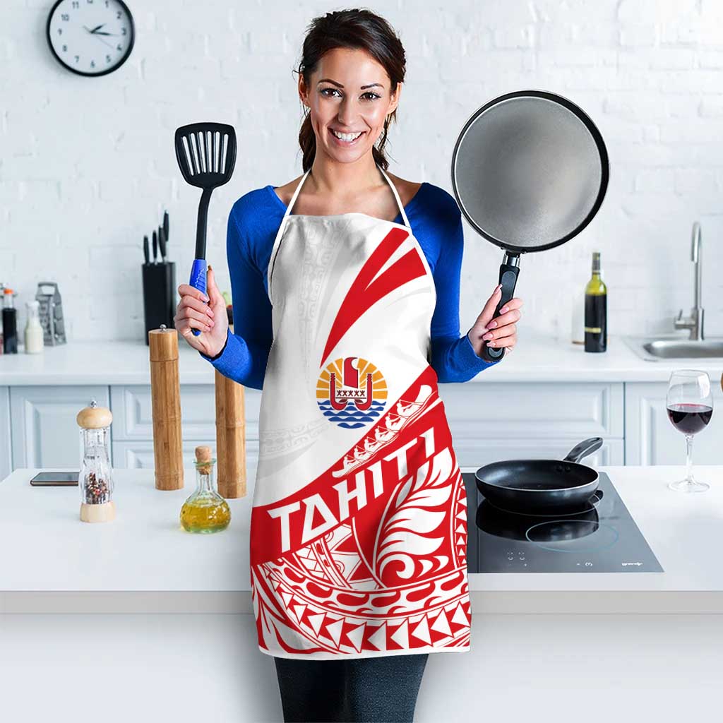 Tahiti Va'a Race Apron Polynesian Tattoos Sporty Style - Polynesian Pride