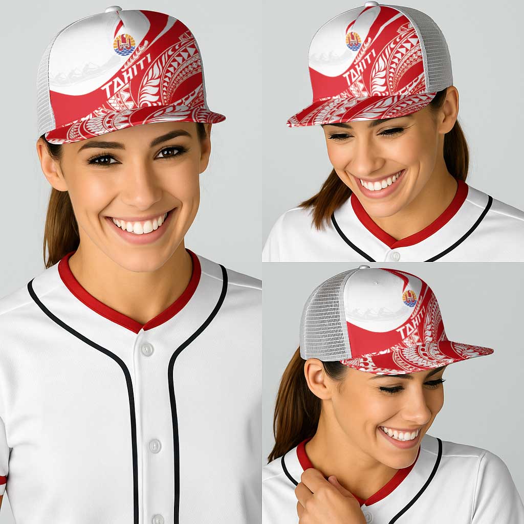 Tahiti Va'a Race Baseball Net Cap Polynesian Tattoos Sporty Style - Polynesian Pride