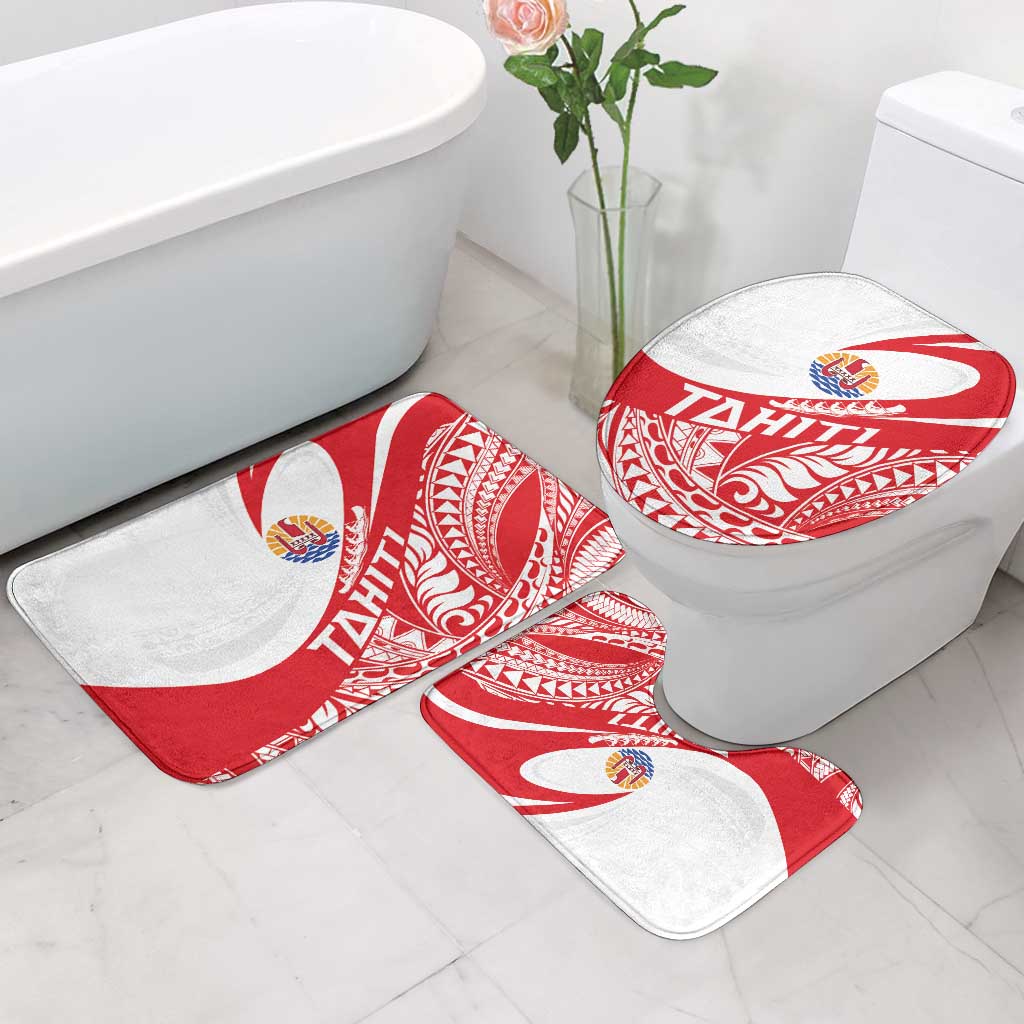 Tahiti Va'a Race Bathroom Set Polynesian Tattoos Sporty Style - Polynesian Pride