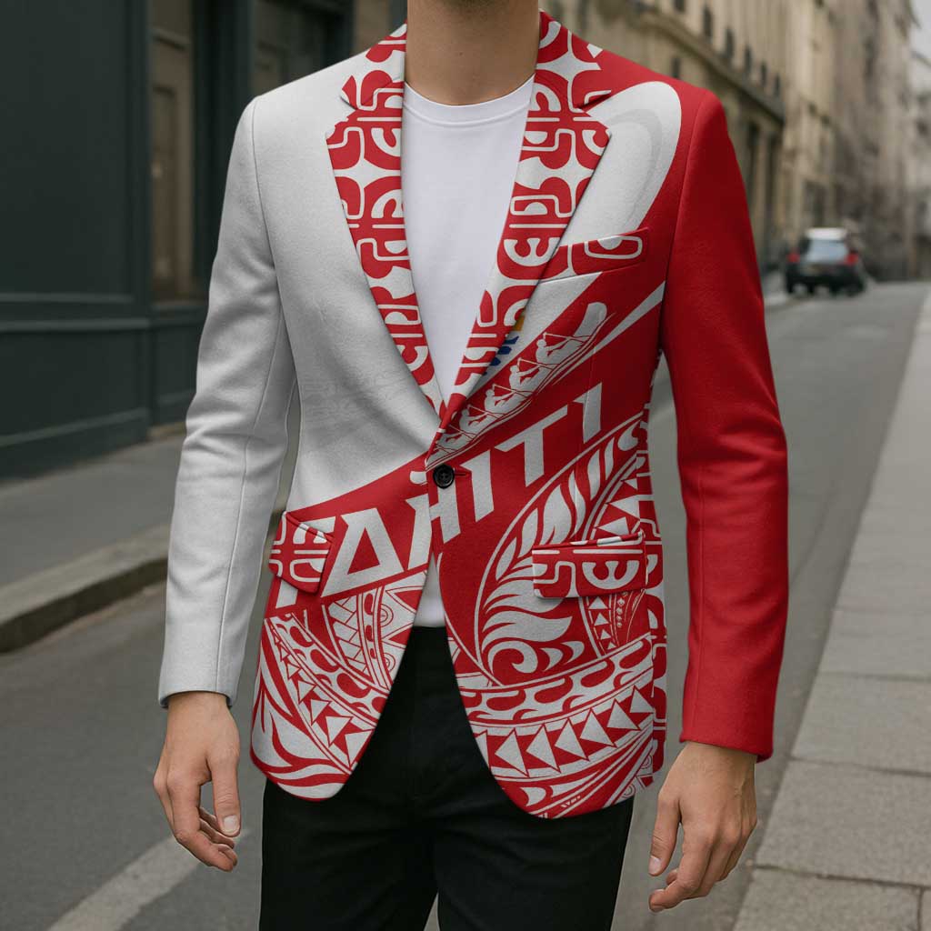 Personalised Tahiti Va'a Race Blazer Polynesian Tattoos Sporty Style - Polynesian Pride