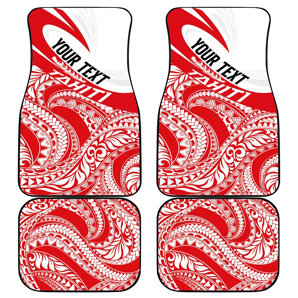Personalised Tahiti Va'a Race Car Mats Polynesian Tattoos Sporty Style - Polynesian Pride