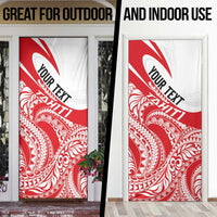 Personalised Tahiti Va'a Race Door Cover Polynesian Tattoos Sporty Style - Polynesian Pride