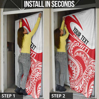 Personalised Tahiti Va'a Race Door Cover Polynesian Tattoos Sporty Style - Polynesian Pride