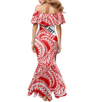 Personalised Tahiti Va'a Race Family Matching Mermaid Dress and Hawaiian Shirt Polynesian Tattoos Sporty Style LT03 - Polynesian Pride