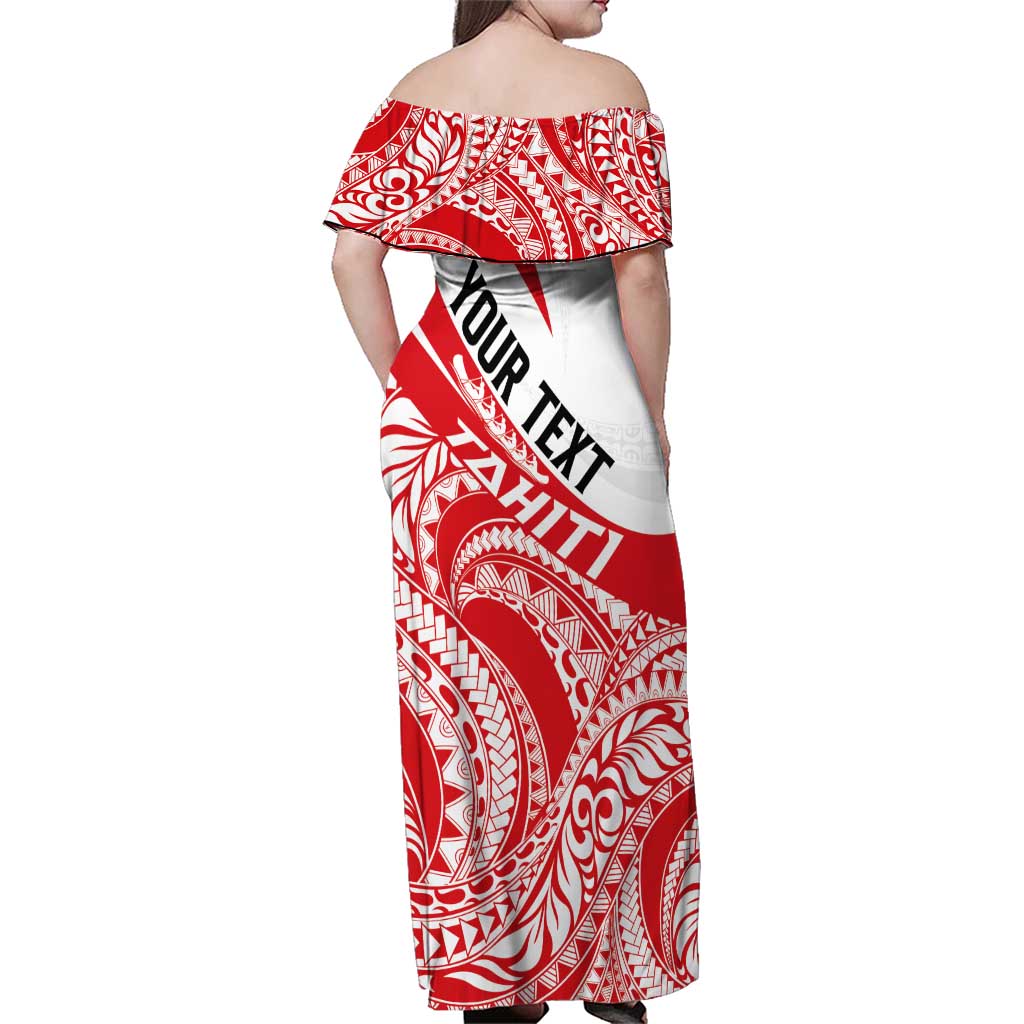 Personalised Tahiti Va'a Race Family Matching Off Shoulder Maxi Dress and Hawaiian Shirt Polynesian Tattoos Sporty Style - Polynesian Pride