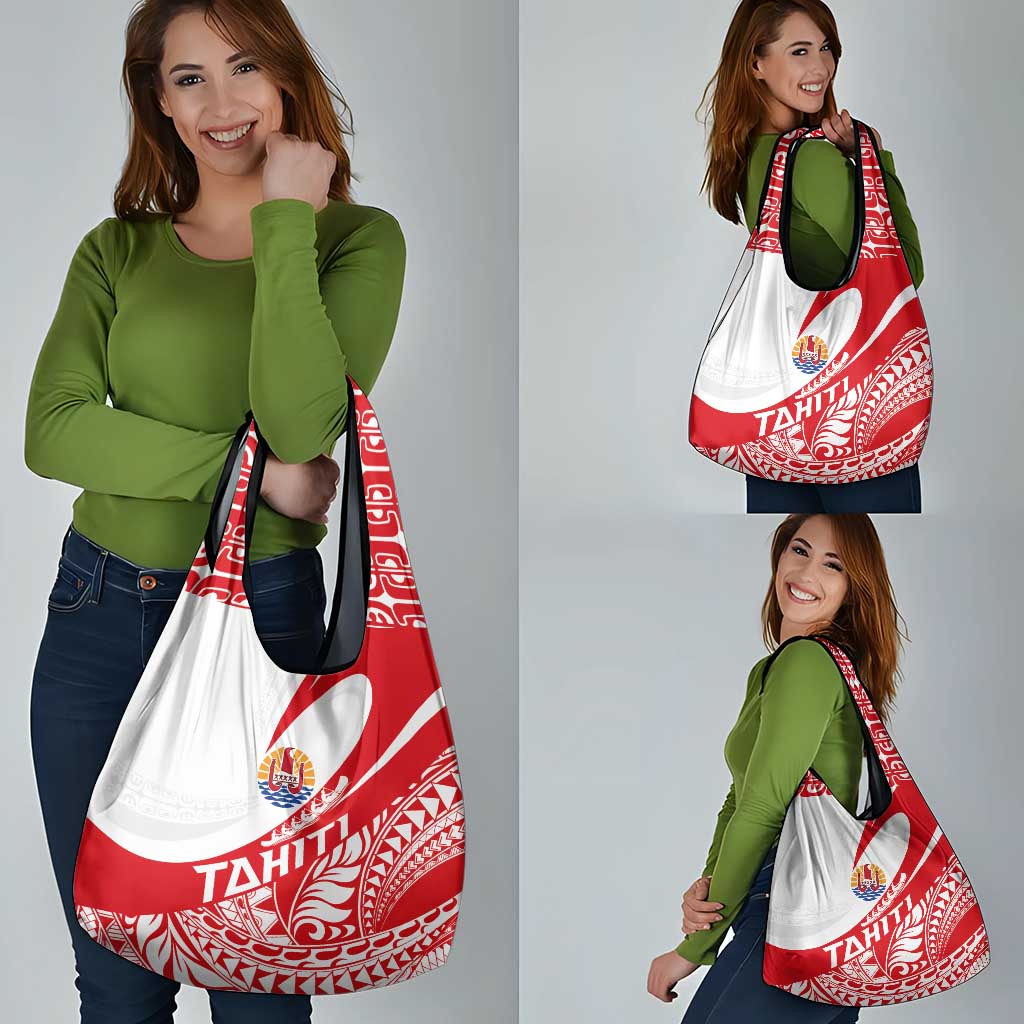 Tahiti Va'a Race Grocery Bag Polynesian Tattoos Sporty Style - Polynesian Pride