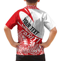 Personalised Tahiti Va'a Race Kid Hawaiian Shirt Polynesian Tattoos Sporty Style - Polynesian Pride