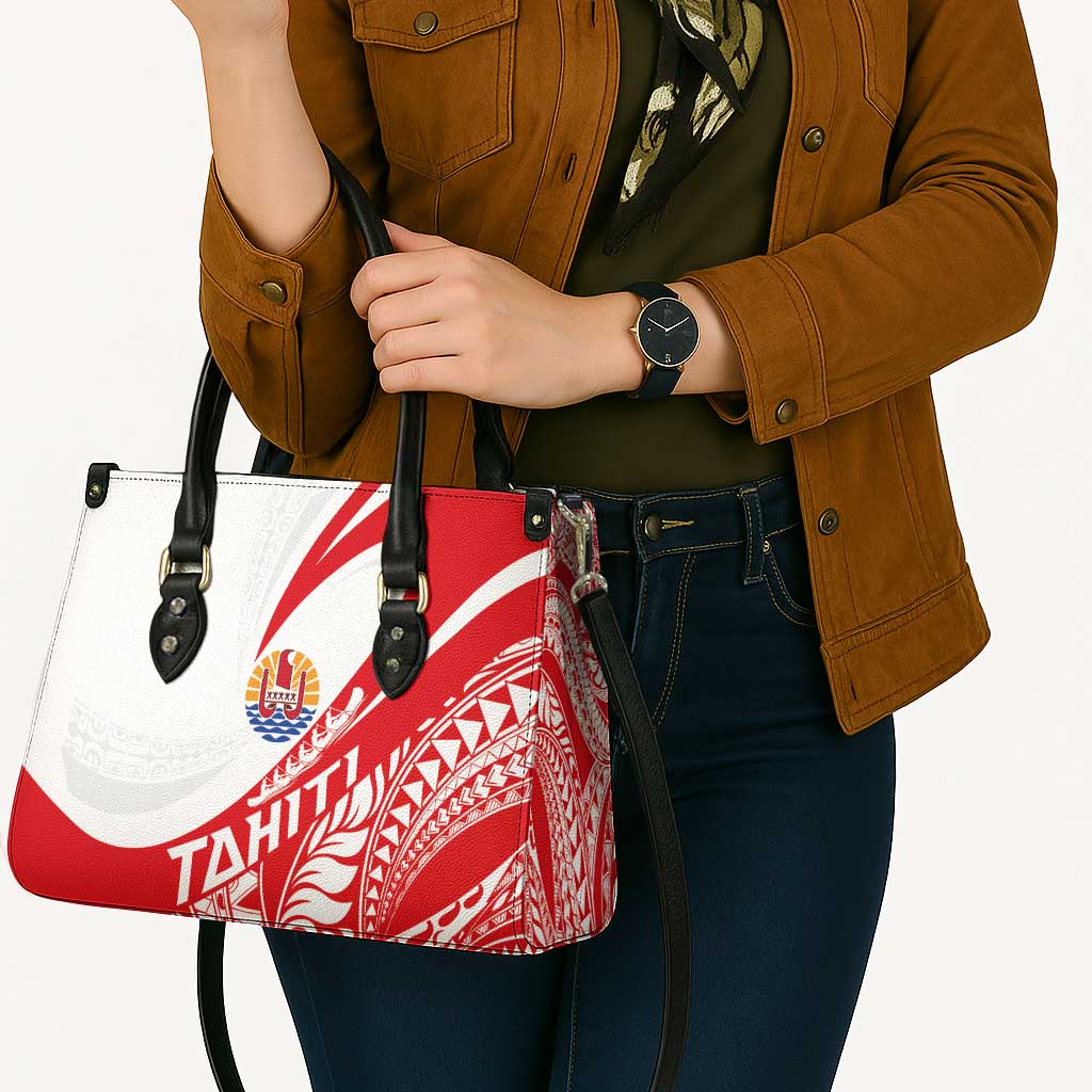 Tahiti Va'a Race Leather Bag Polynesian Tattoos Sporty Style - Polynesian Pride