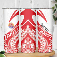 Personalised Tahiti Va'a Race Skinny Tumbler Polynesian Tattoos Sporty Style - Polynesian Pride