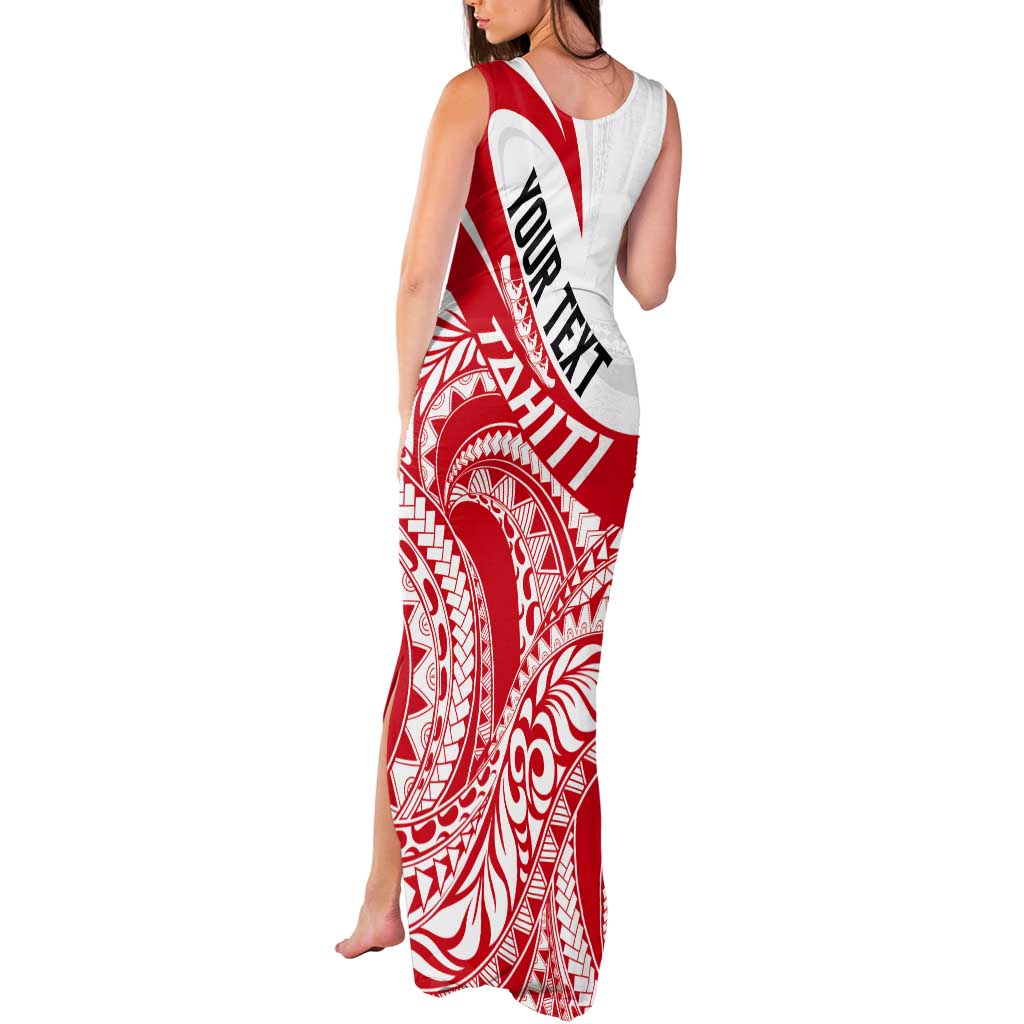 Personalised Tahiti Va'a Race Tank Maxi Dress Polynesian Tattoos Sporty Style - Polynesian Pride