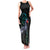 Custom Pukeko New Zealand Family Matching Tank Maxi Dress and Hawaiian Shirt Koru Papua Shell with Silver Fern Pattern LT03 Mom's Dress Black - Polynesian Pride