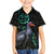 Custom Pukeko New Zealand Family Matching Tank Maxi Dress and Hawaiian Shirt Koru Papua Shell with Silver Fern Pattern LT03 Son's Shirt Black - Polynesian Pride